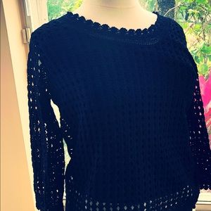 Jones of New York Open Knit Sweater Top